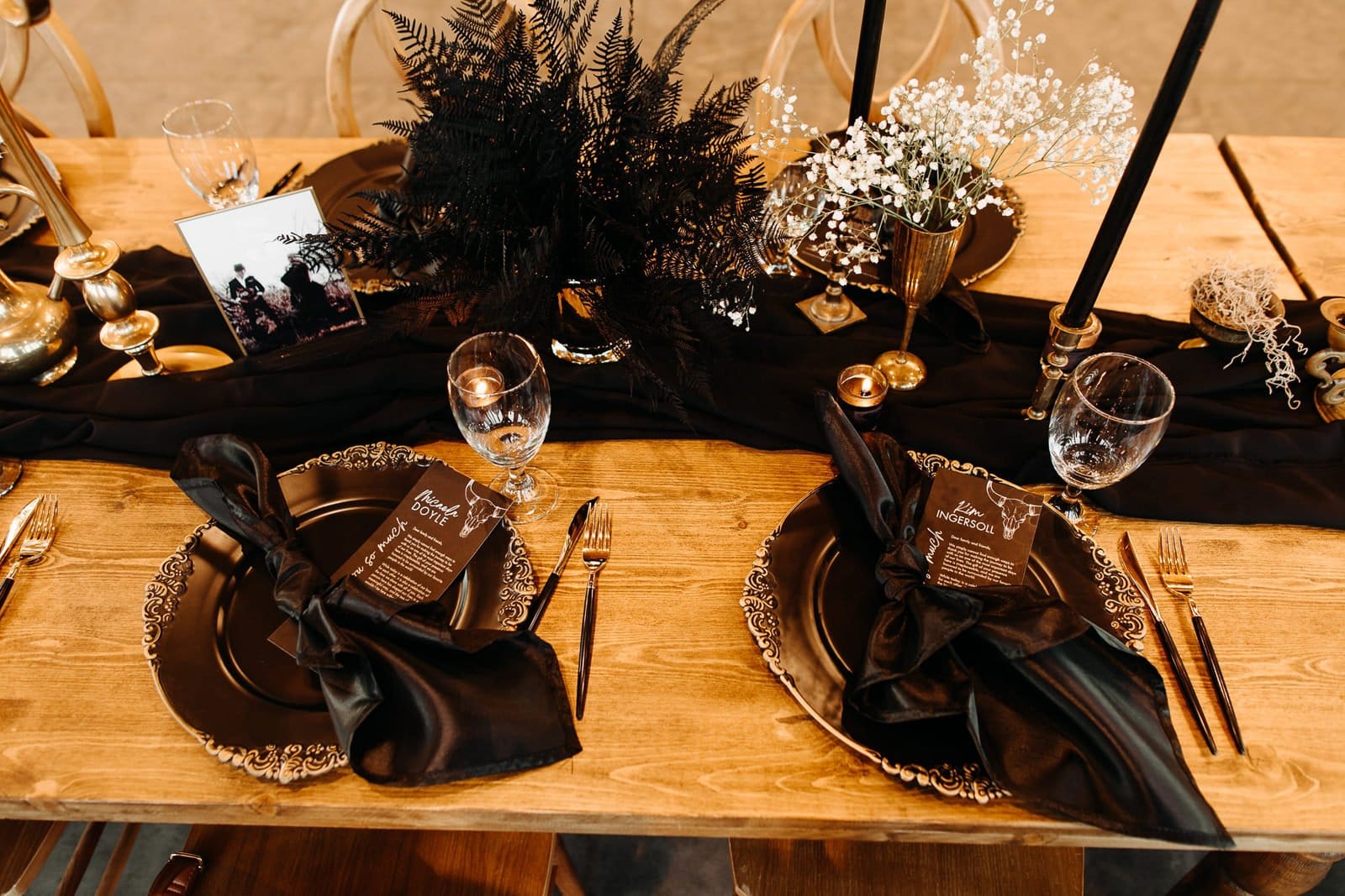 Gothic Wedding details at Red Earth Venue