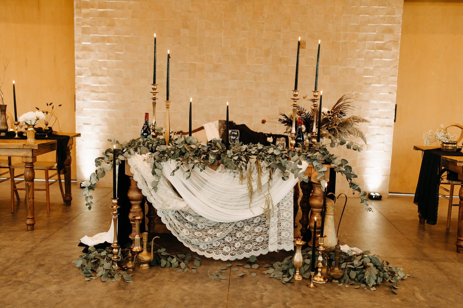 Gothic Wedding details at Red Earth Venue