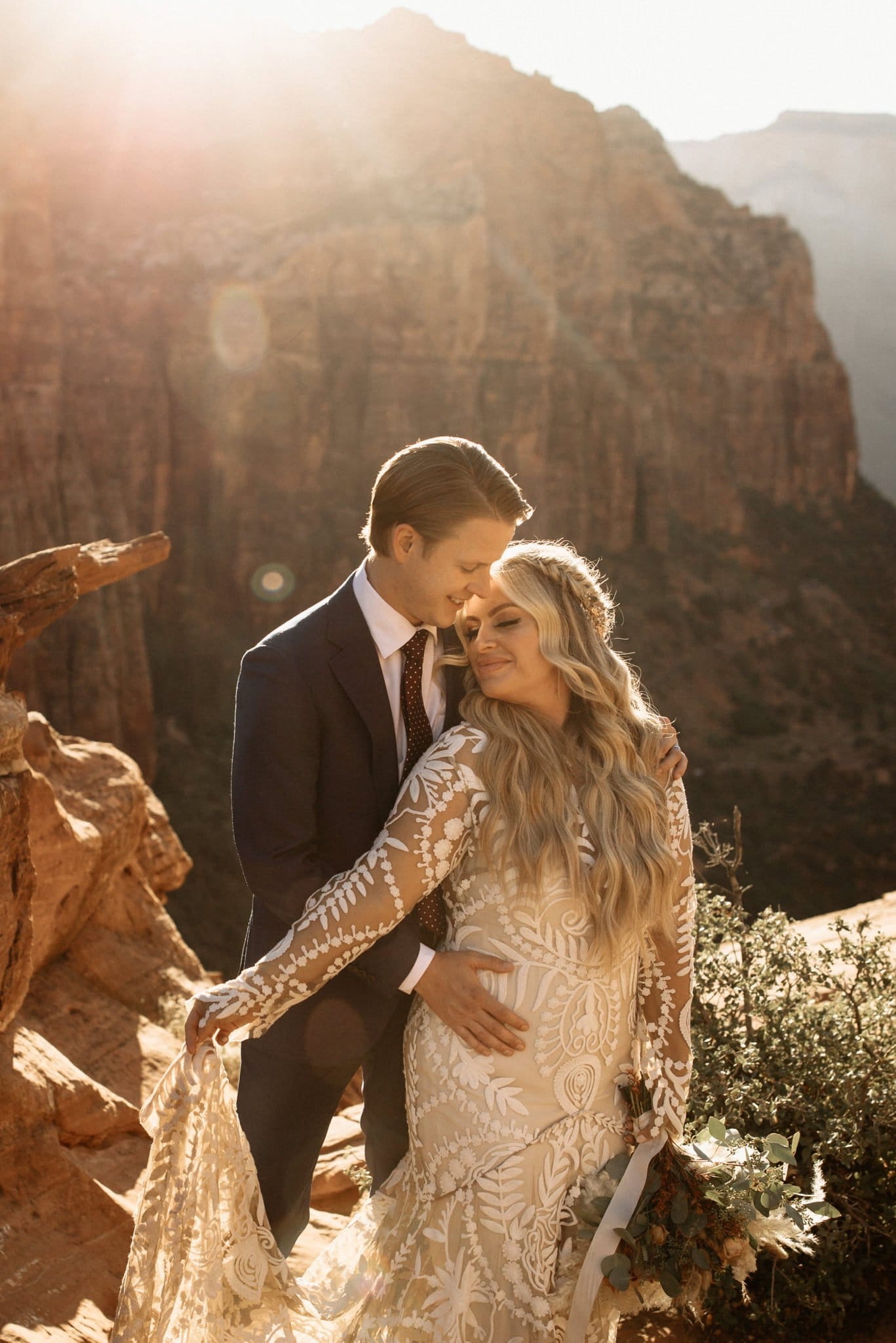 Boho Desert Elopement at Zion National Park
